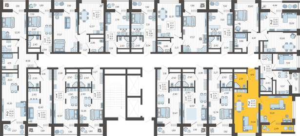 37,6 м², 2-комнатные апартаменты 12 300 000 ₽ - изображение 127