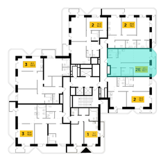 Квартира 61,3 м², 1-комнатная - изображение 2