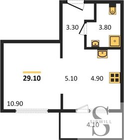 26 м², квартира-студия 3 150 000 ₽ - изображение 19