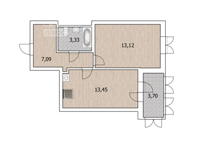 Квартира 38,8 м², 1-комнатная - изображение 1