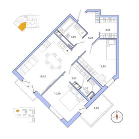 62,8 м², 2-комнатная квартира 13 350 000 ₽ - изображение 55