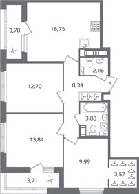 Квартира 77 м², 3-комнатная - изображение 1