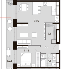 60,8 м², 2-комнатная квартира 25 366 000 ₽ - изображение 18