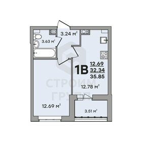 32,9 м², 1-комнатная квартира 3 850 000 ₽ - изображение 34