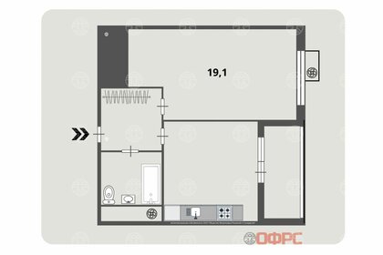 Квартира 39,7 м², 1-комнатная - изображение 1