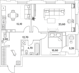 80 м², 3-комнатная квартира 12 499 000 ₽ - изображение 162
