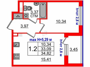 33,1 м², 1-комнатная квартира 7 900 230 ₽ - изображение 29