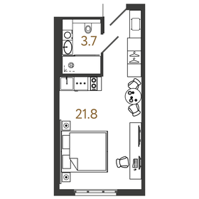 25,5 м², апартаменты-студия 9 450 000 ₽ - изображение 24