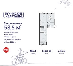 57,6 м², 3-комнатная квартира 13 199 789 ₽ - изображение 23
