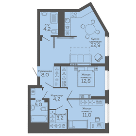 72 м², 2-комнатная квартира 11 880 000 ₽ - изображение 1