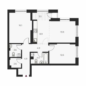 Квартира 75,5 м², 3-комнатная - изображение 1