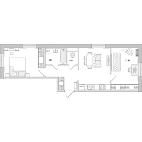 53,9 м², 2-комнатная квартира 8 400 046 ₽ - изображение 36