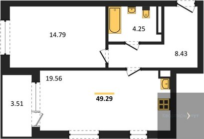 Квартира 48,8 м², 1-комнатная - изображение 1