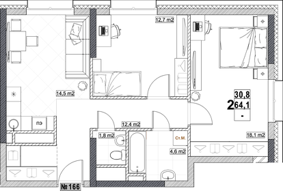 73,2 м², 3-комнатная квартира 8 870 000 ₽ - изображение 67