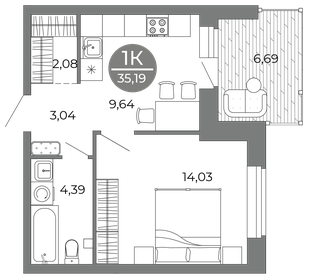 25 м², квартира-студия 3 650 000 ₽ - изображение 40