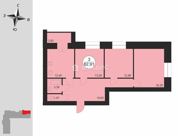 Квартира 81 м², 3-комнатная - изображение 2