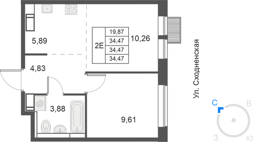 33,9 м², 1-комнатная квартира 7 900 000 ₽ - изображение 65