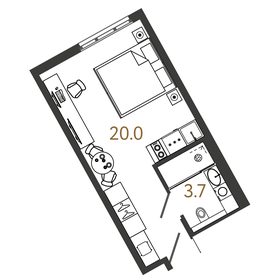 23,8 м², апартаменты-студия 9 200 000 ₽ - изображение 36