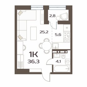36,7 м², 1-комнатная квартира 3 700 000 ₽ - изображение 53