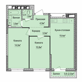 58,6 м², 2-комнатная квартира 4 640 000 ₽ - изображение 95