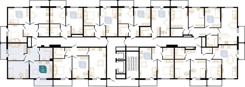 52,5 м², 2-комнатная квартира 10 815 190 ₽ - изображение 17