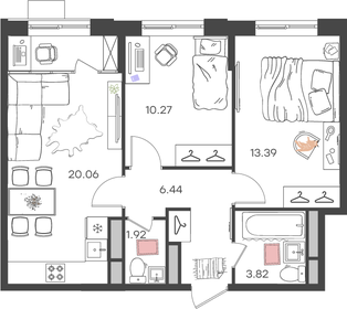 Квартира 55,9 м², 3-комнатная - изображение 1