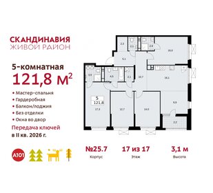 118,7 м², 4-комнатная квартира 32 221 850 ₽ - изображение 25