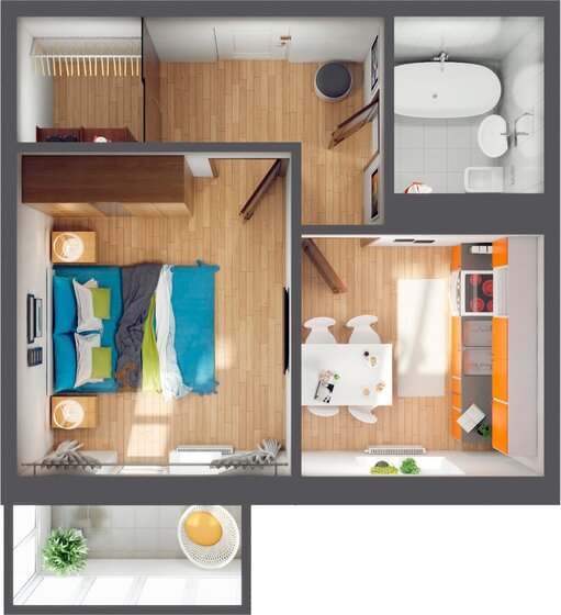 37,4 м², 1-комнатная квартира 5 999 990 ₽ - изображение 31