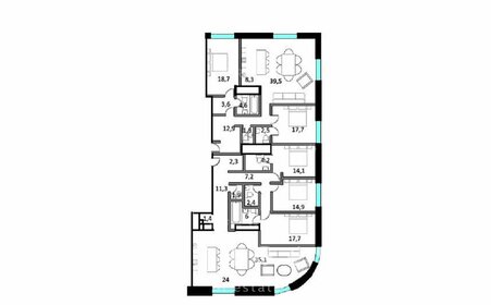 Квартира 257 м², 6-комнатная - изображение 1