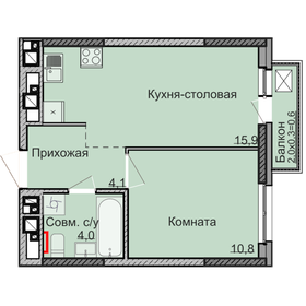 36,3 м², 1-комнатная квартира 2 700 000 ₽ - изображение 28