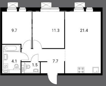 60,7 м², 3-комнатная квартира 14 500 000 ₽ - изображение 56