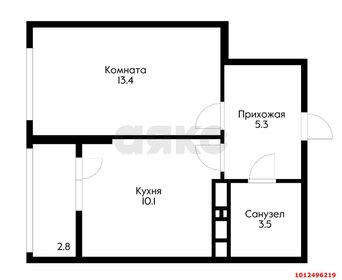 Квартира 35,1 м², 1-комнатная - изображение 1