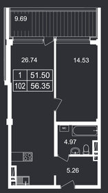 54 м², 1-комнатные апартаменты 19 590 818 ₽ - изображение 11