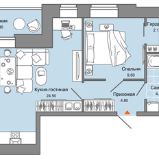 Квартира 48 м², 2-комнатная - изображение 2