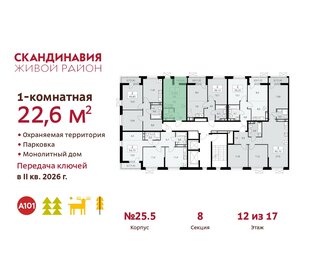 23 м², квартира-студия 7 989 722 ₽ - изображение 25