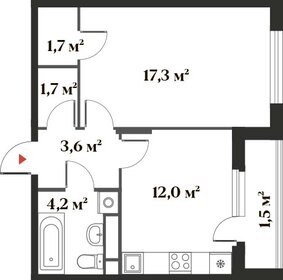 Квартира 42 м², 1-комнатная - изображение 1