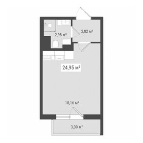 Квартира 25 м², студия - изображение 1