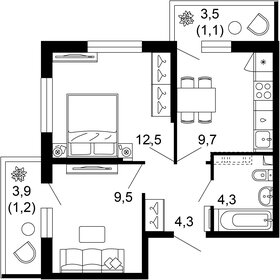 42,2 м², 2-комнатная квартира 17 800 000 ₽ - изображение 121
