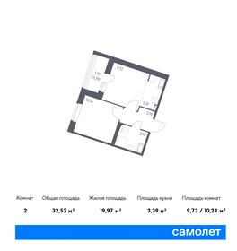 Квартира 32,5 м², 1-комнатная - изображение 1