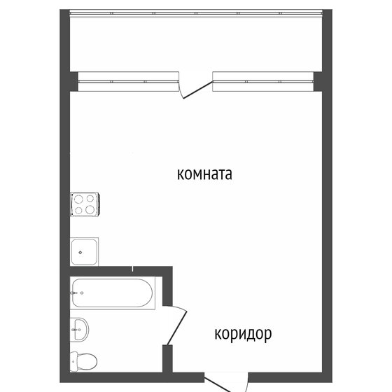 22,5 м², квартира-студия 7 950 000 ₽ - изображение 1