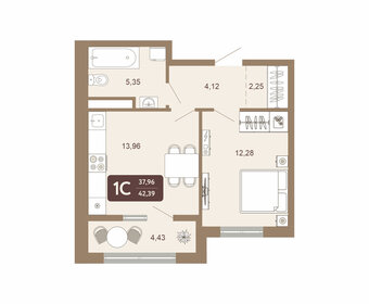 43,6 м², 2-комнатная квартира 22 030 ₽ в месяц - изображение 41