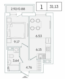 31 м², 1-комнатная квартира 5 120 664 ₽ - изображение 47