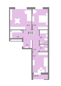 Квартира 79,7 м², 2-комнатная - изображение 1