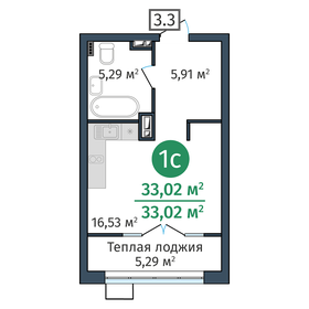 30,9 м², 1-комнатная квартира 4 530 000 ₽ - изображение 60