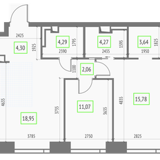 Квартира 64,4 м², 2-комнатная - изображение 2