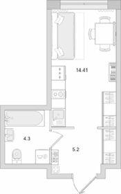 Квартира 23,9 м², студия - изображение 1