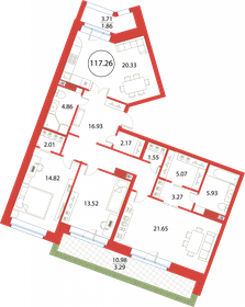 46,5 м², 1-комнатная квартира 4 610 000 ₽ - изображение 29