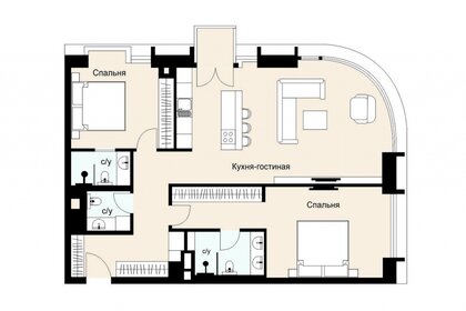Квартира 102,7 м², 3-комнатная - изображение 1