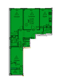 73,6 м², 3-комнатная квартира 7 506 180 ₽ - изображение 62