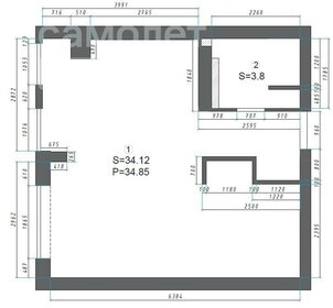 Квартира 34,8 м², студия - изображение 2